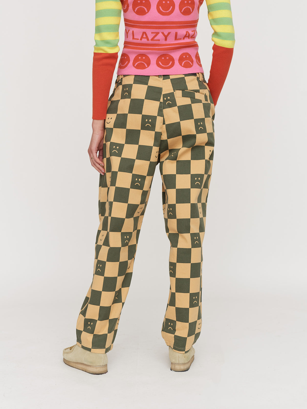Mustard Checkerboard Tokyo Pants