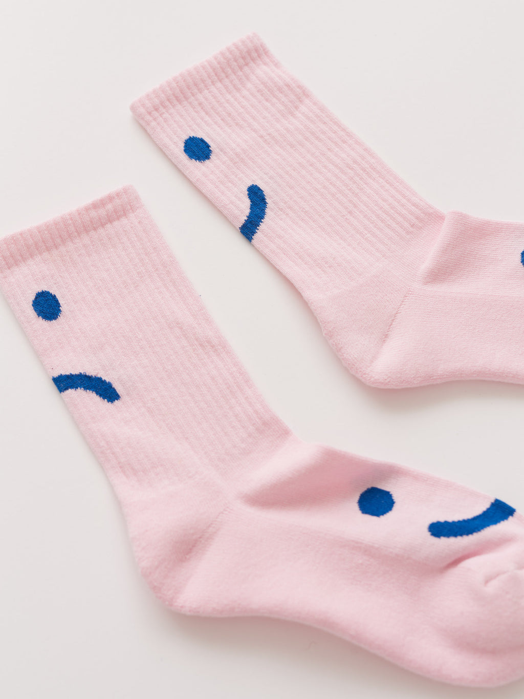 Pink And Navy Happy Sad Socks
