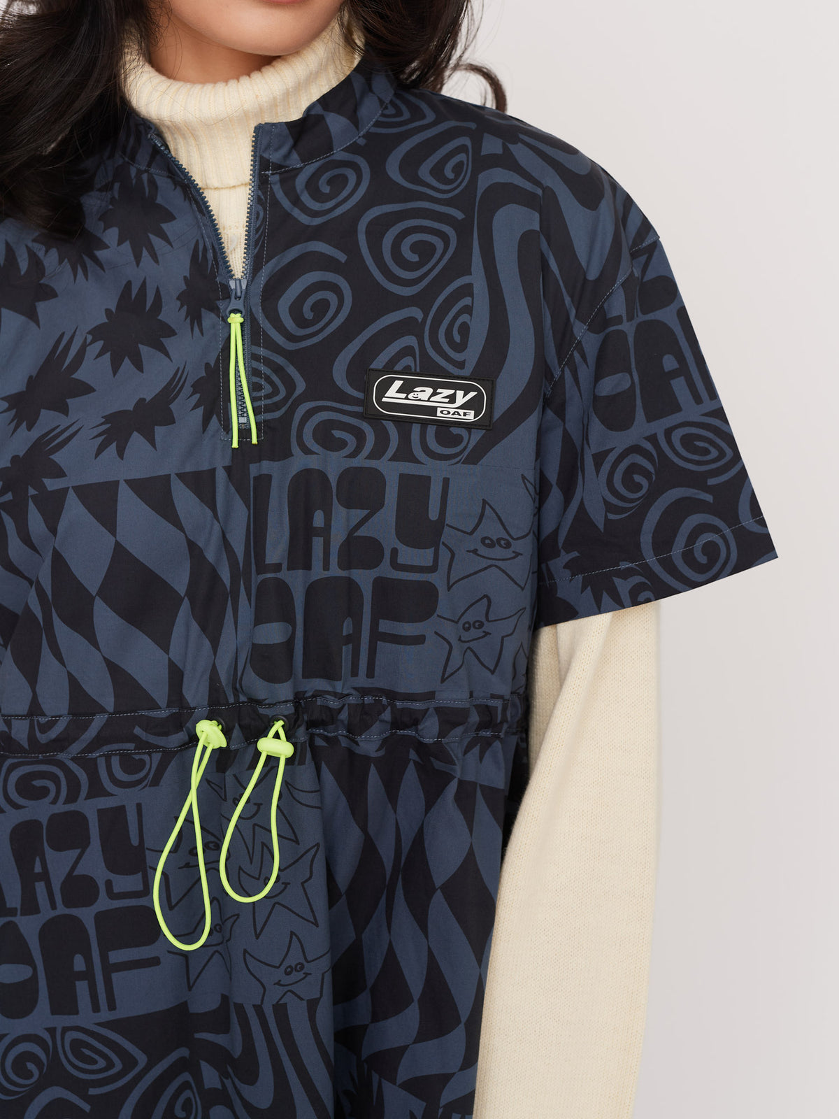 Wavy Lazy Print Dress