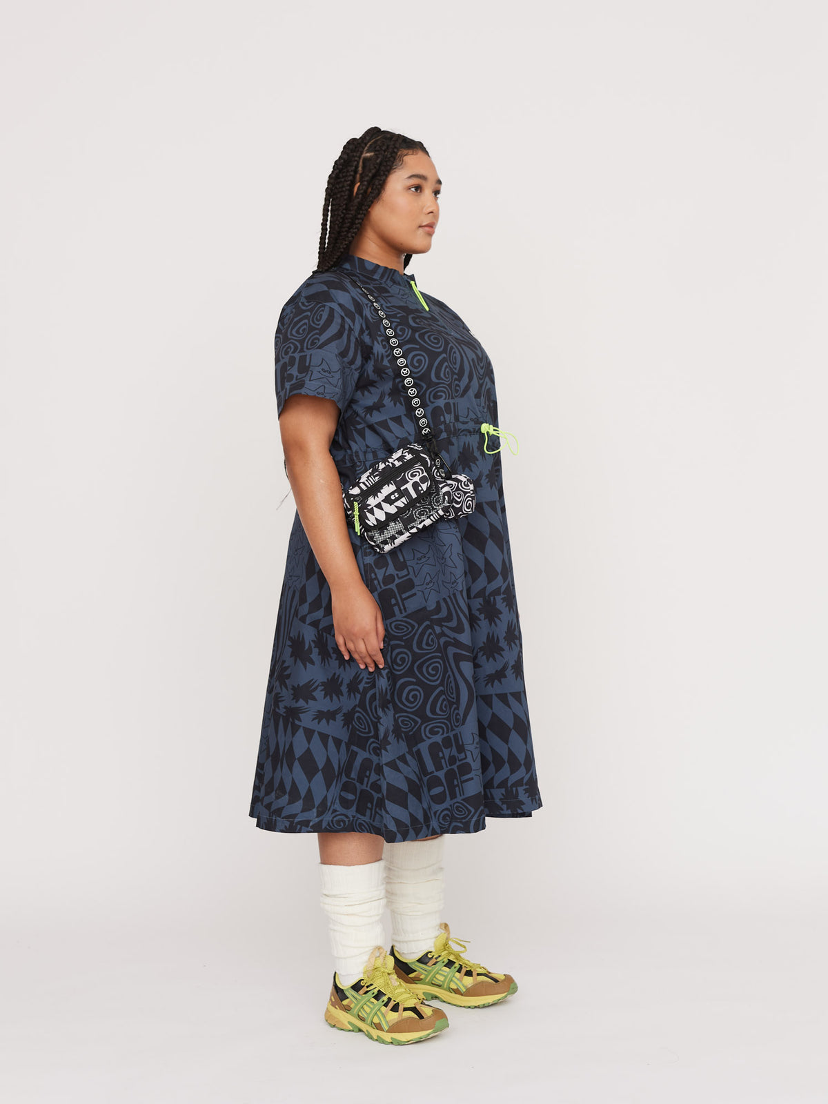Wavy Lazy Print Dress