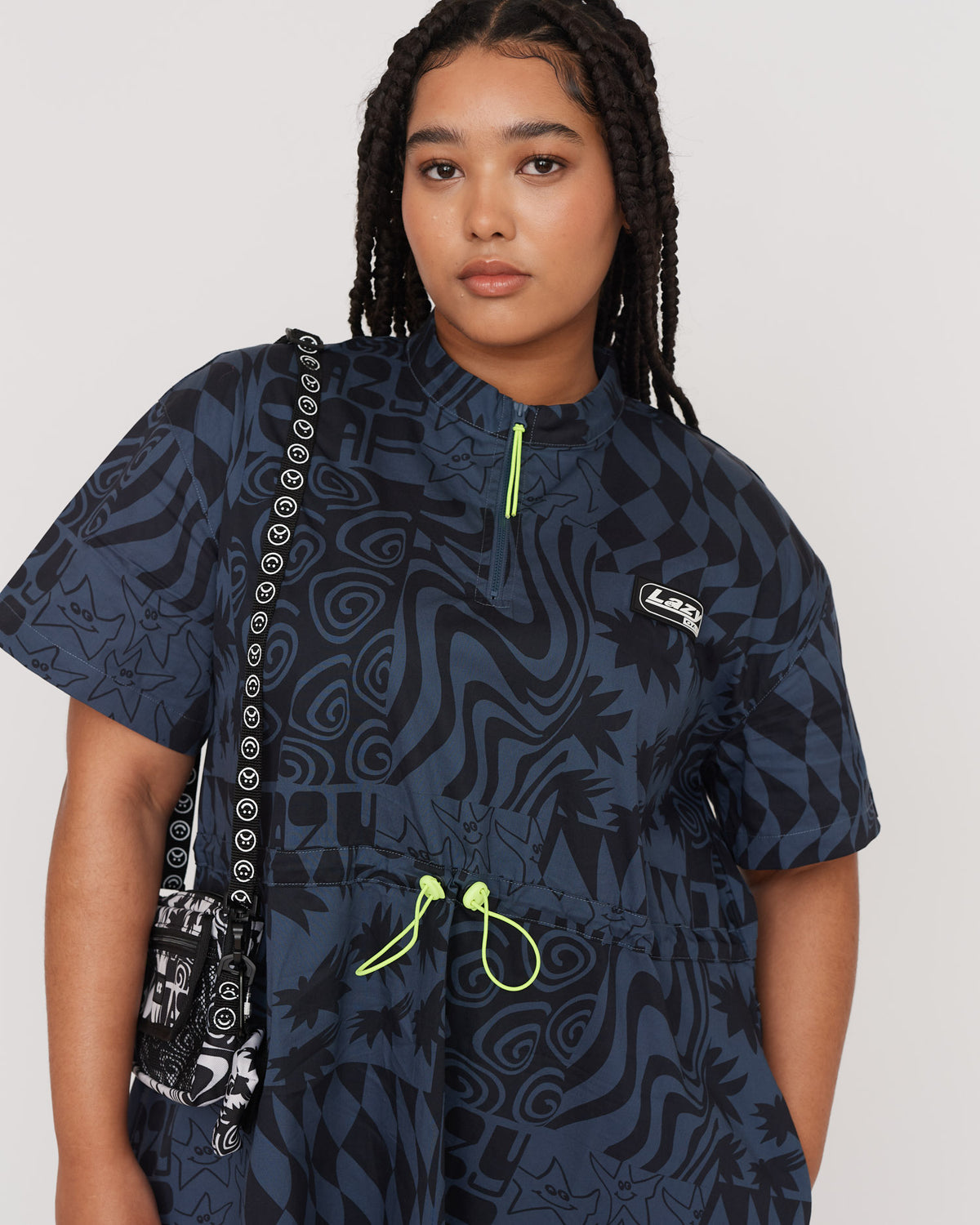 Wavy Lazy Print Dress