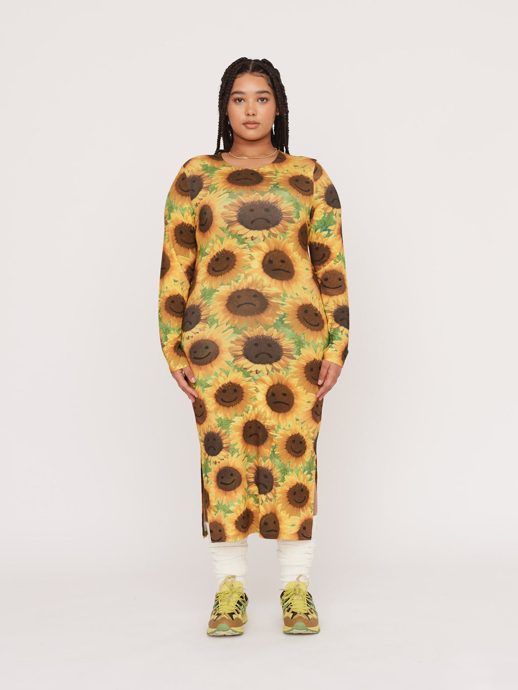 Sunflower Fitted Dress Lazy Oaf Sunflower Fitted Dress Lazy Oaf