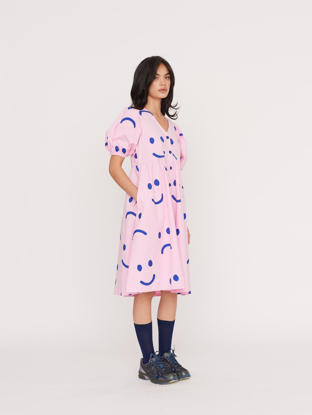 lazy oaf pink dress Sweet Tooth Smock Dress Lazy Oaf