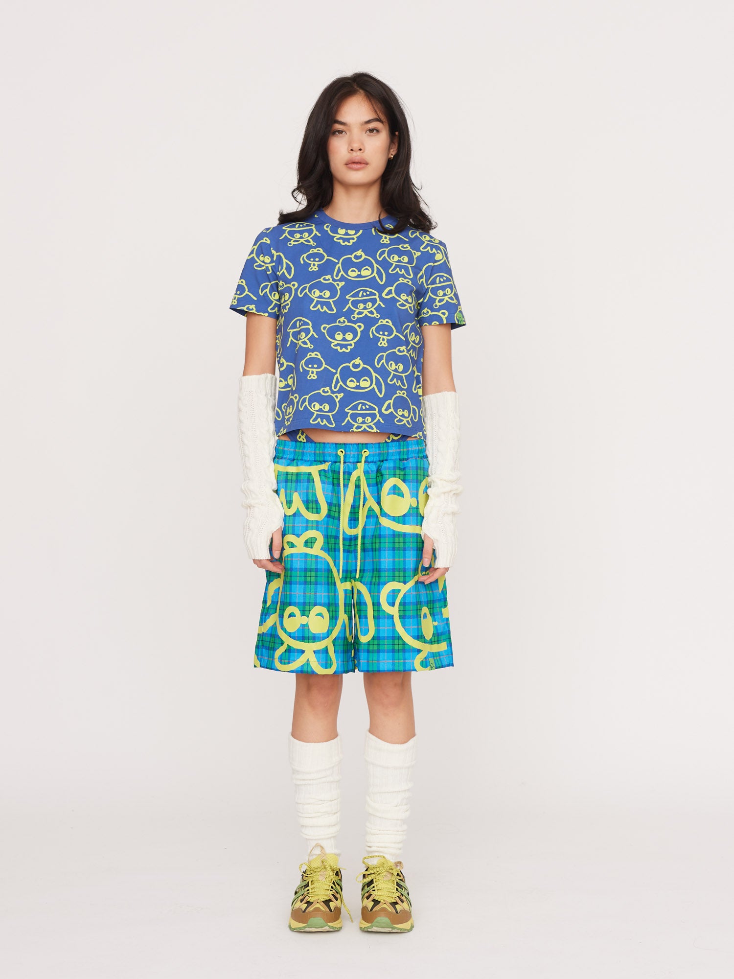 LO x Nhozagri Check Shorts – Lazy Oaf