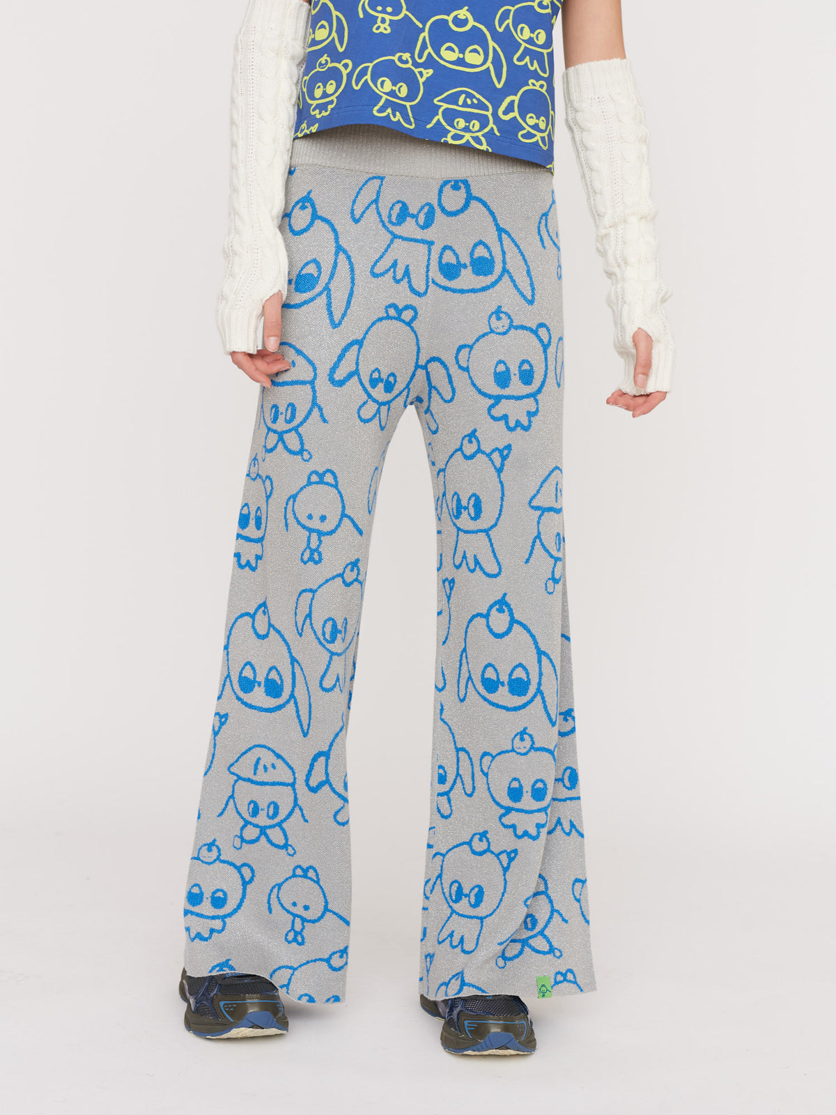 LO X Nhozagri Silver Knitted Pants