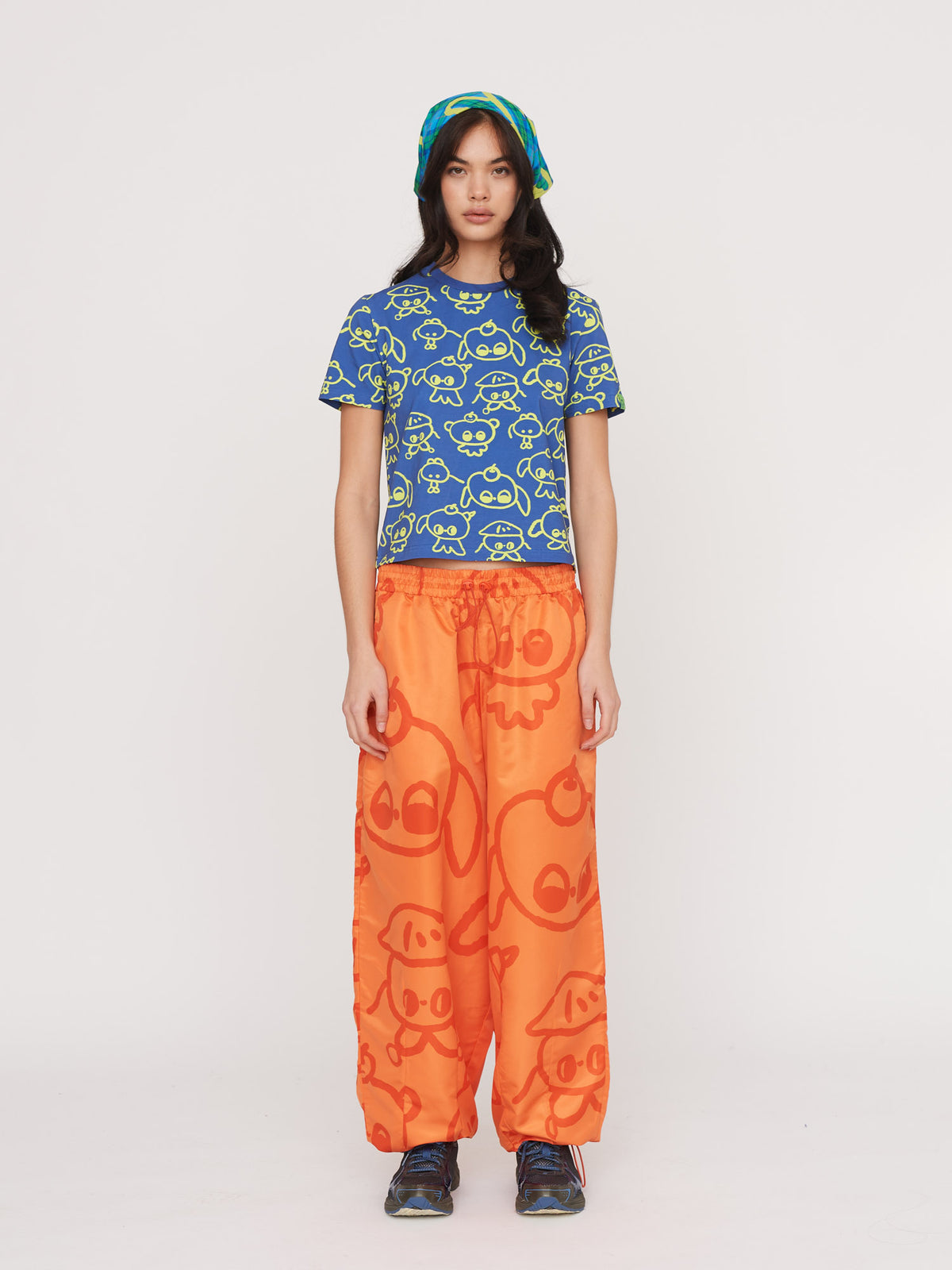LO x Nhozagri Orange Trackpants
