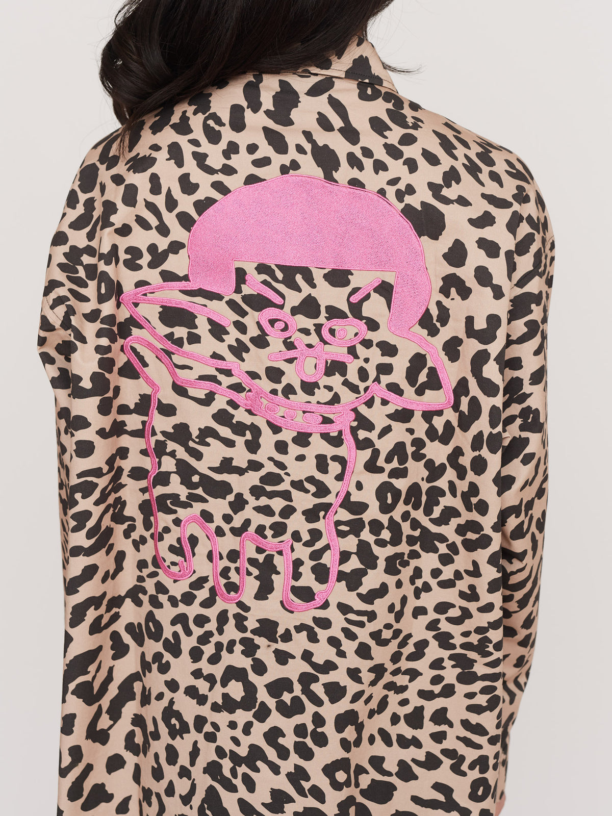 Lazy Leopard Shirt Dress