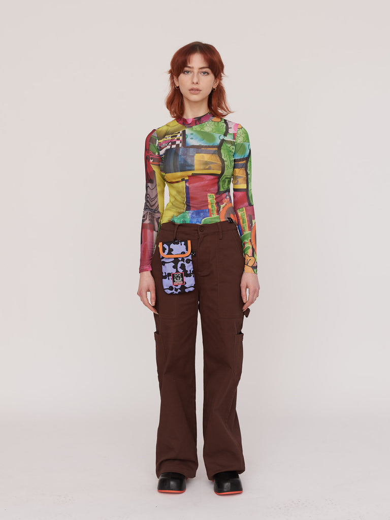 Collage Mesh Top – Lazy Oaf