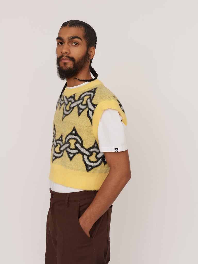 Lemon Chain Knitted Vest Lazy Oaf
