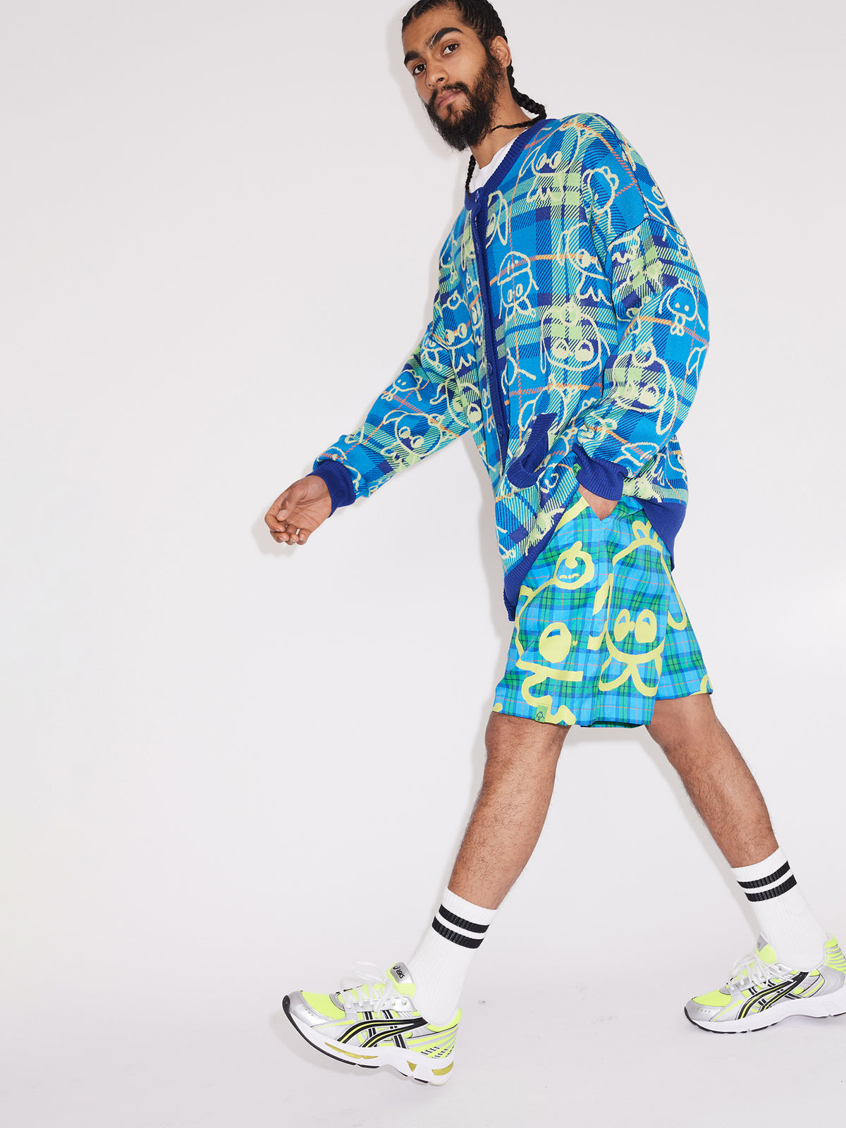 LO x Nhozagri Check Shorts