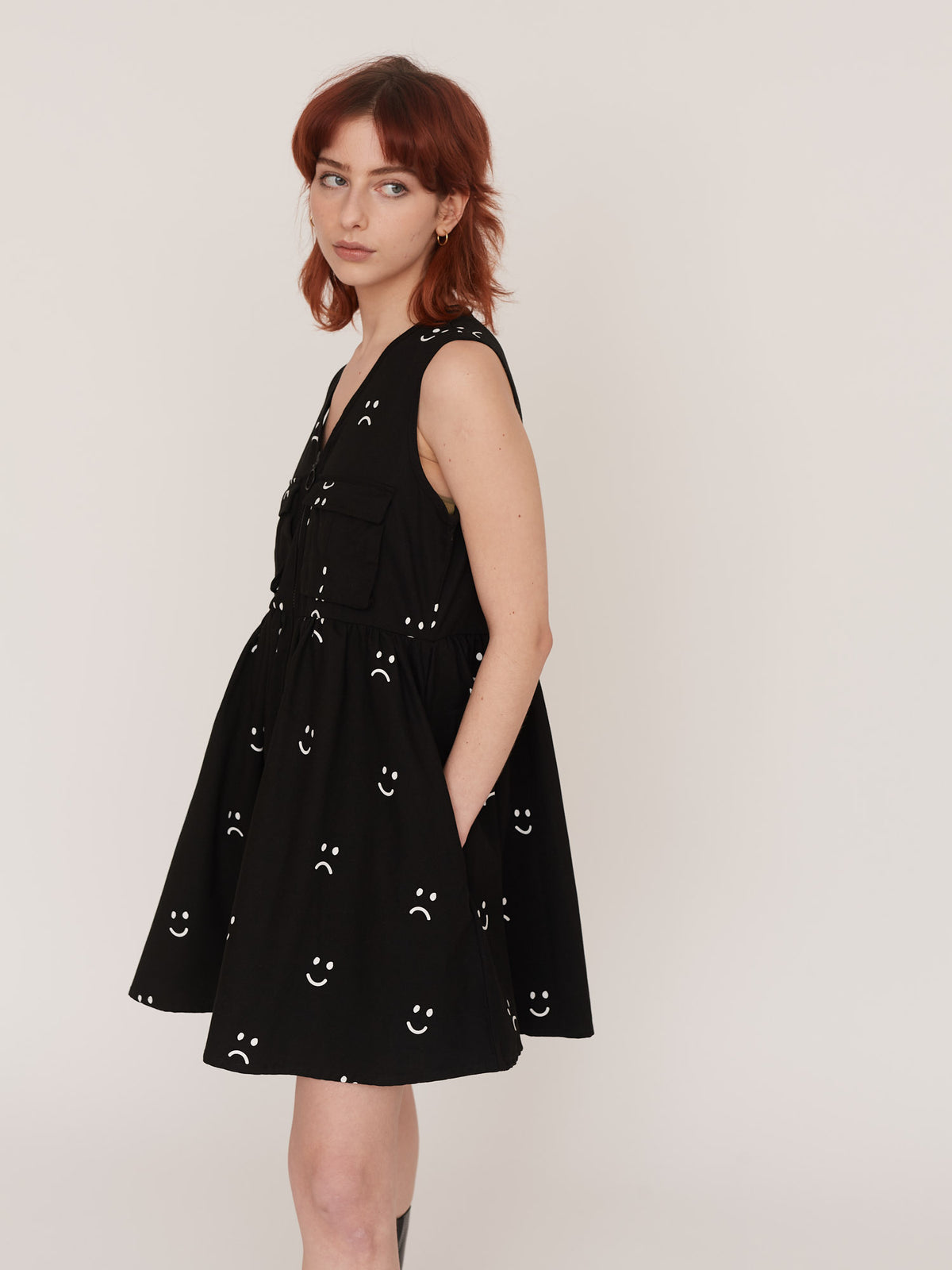 Happy Sad Mini Gilet Dress