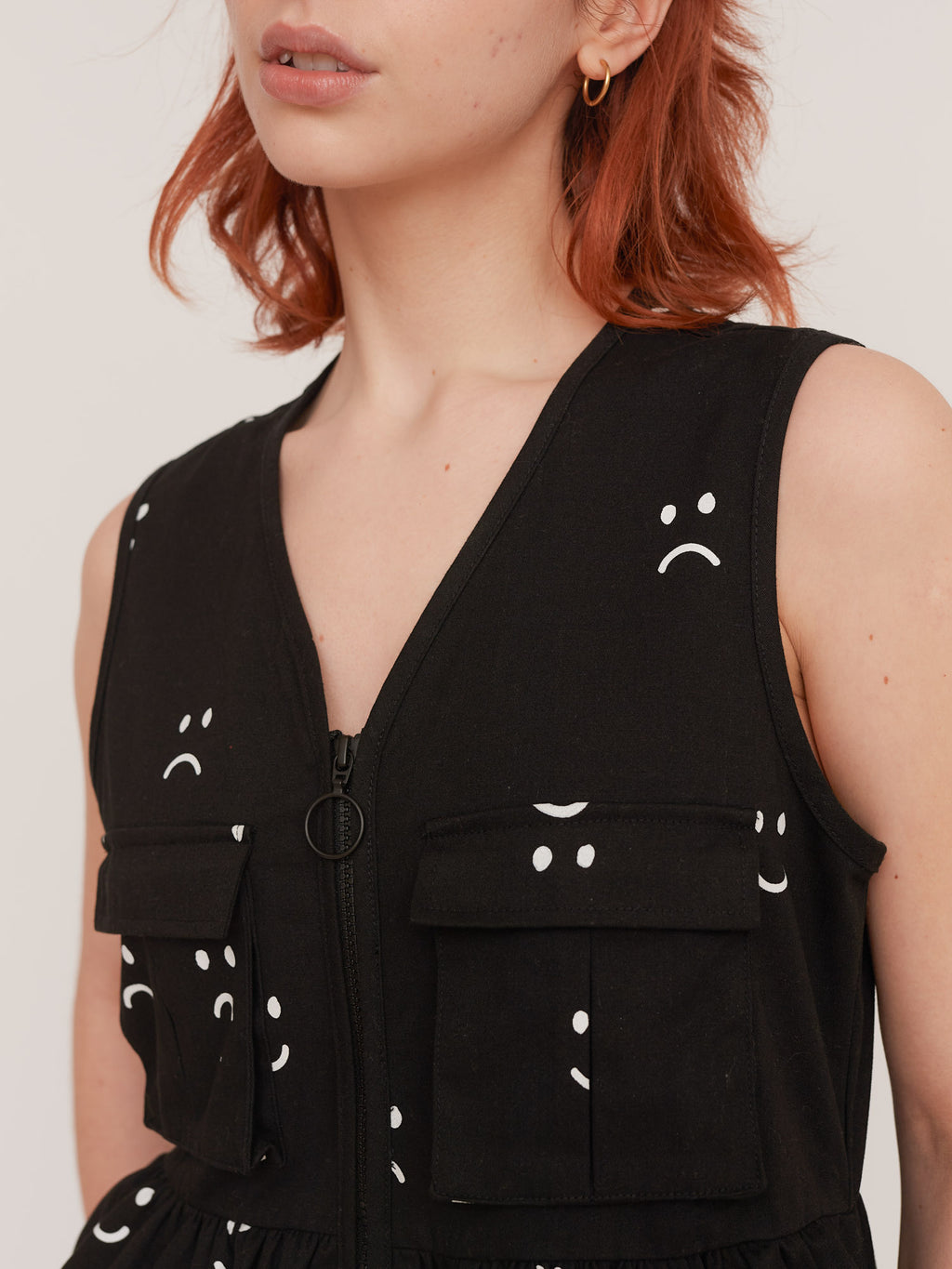 Dress Code Sad Happy Sad Gilet Dress – Lazy Oaf