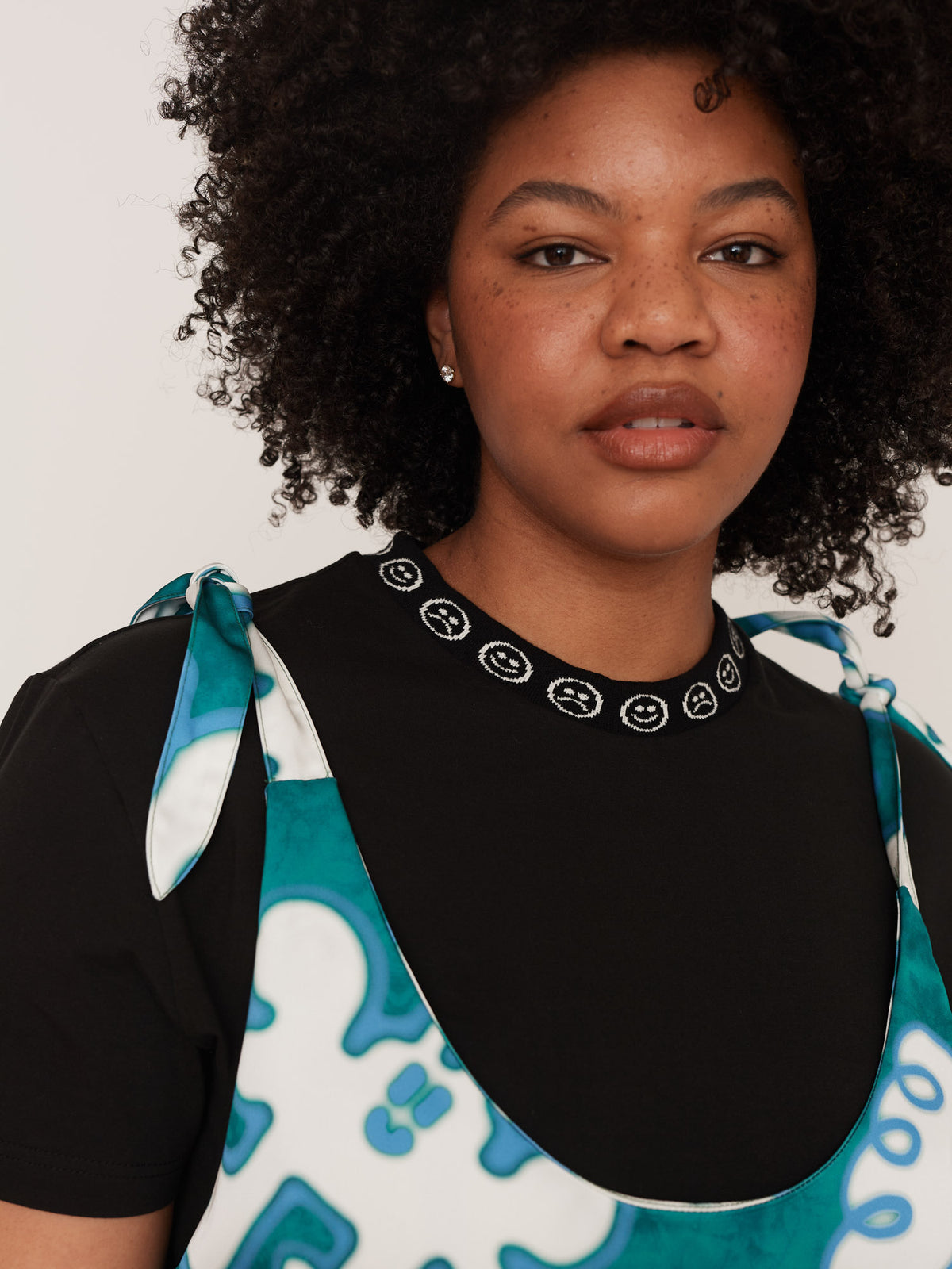 Acid Butterfly Tie Shoulder Dress