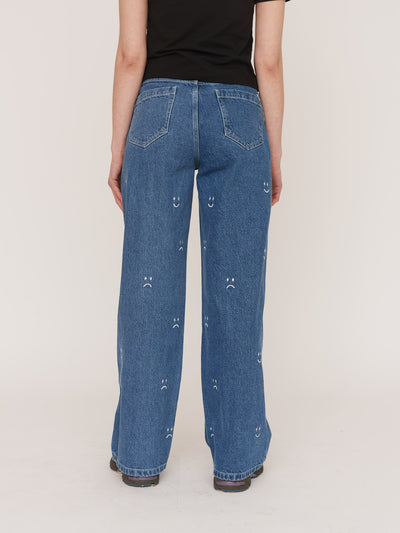 Happy Sad Asymmetric Jeans