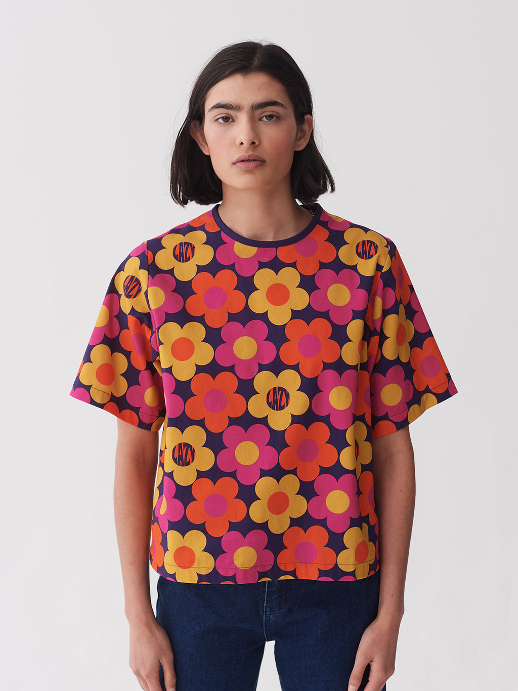 Lazy Oaf 70's Floral Print T-Shirt
