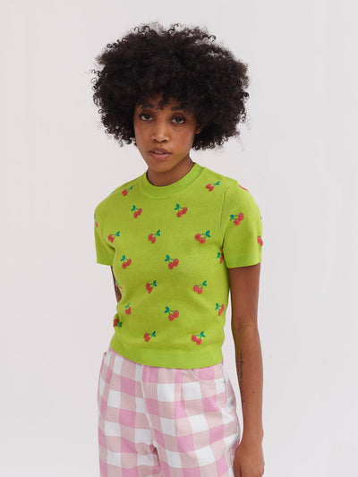 Lazy Oaf Cherry Picked Knitted Tee