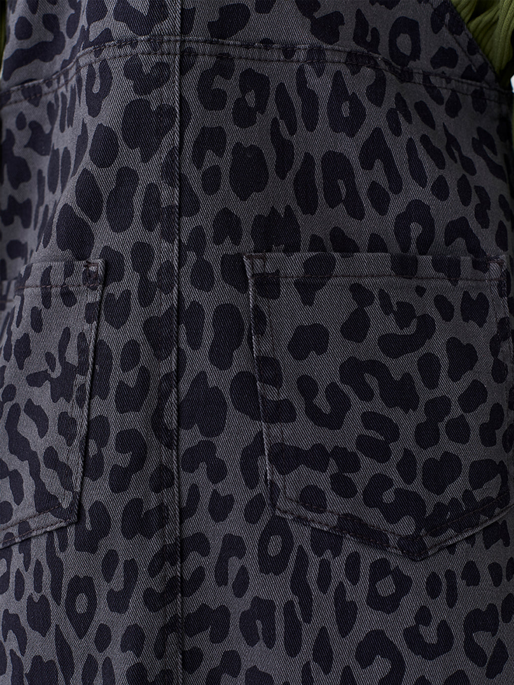 Lazy Oaf Grey Leopard Pinafore Dress
