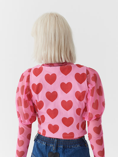 Lazy Oaf I Heart Me Zip Up Corset Top