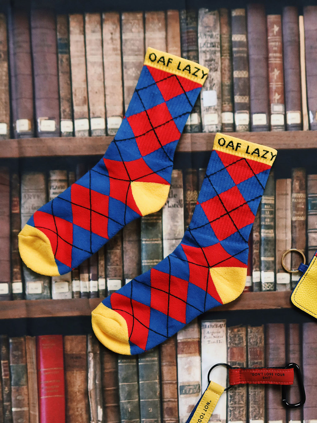 Lazy Oaf Primary Argyle Socks