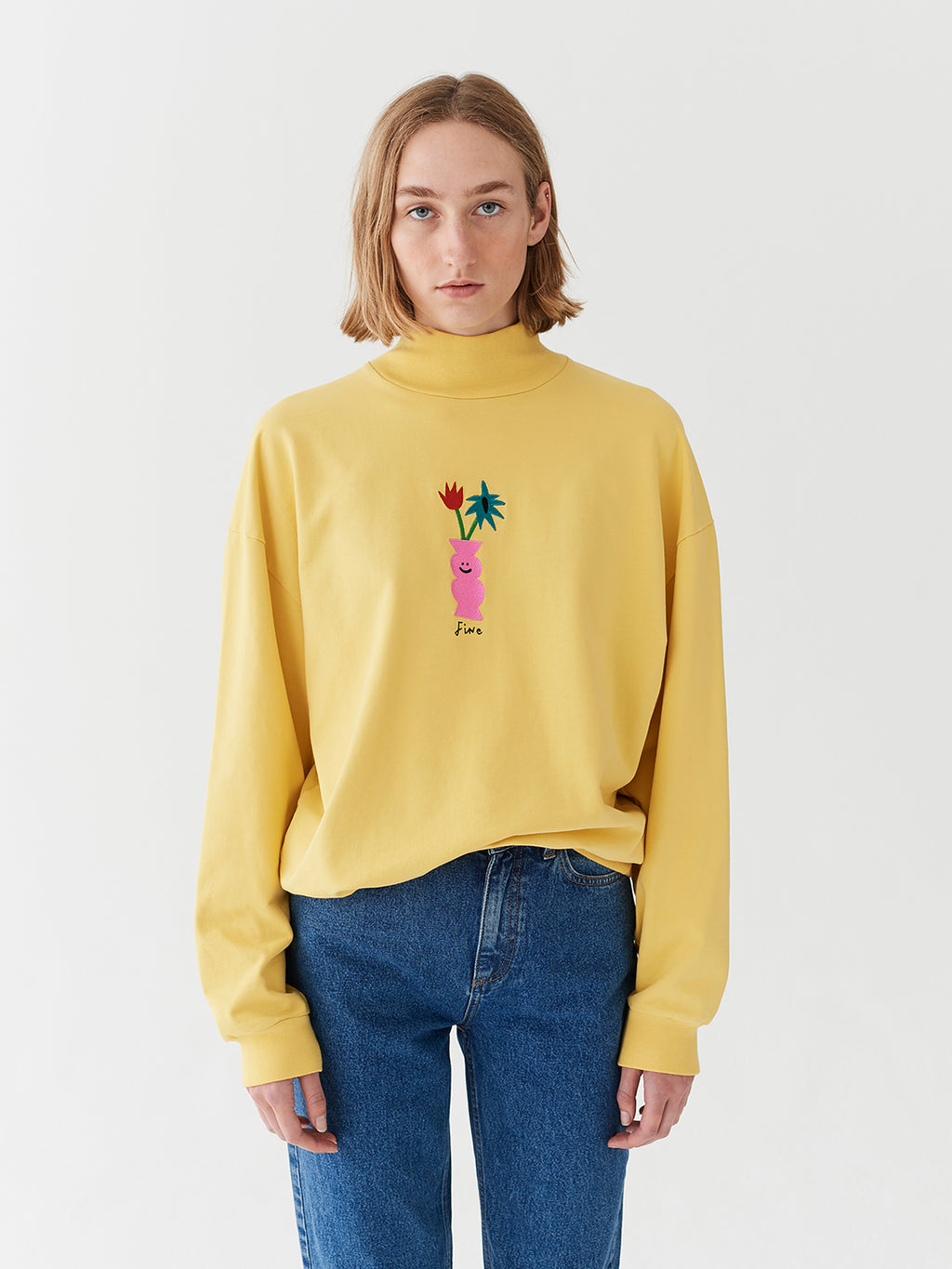 Lazy Oaf Just Fine Yellow Sweatshirt