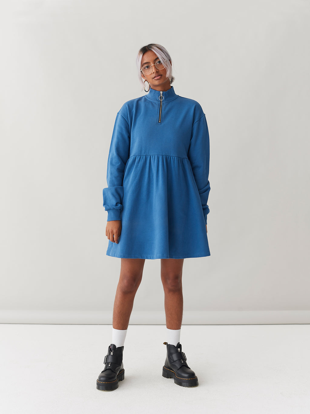 LO Sally Sweater Dress - Blue Lazy Oaf LO Sally Sweater Dress - Blue Lazy Oaf