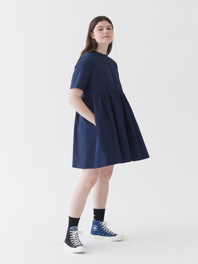 LO Woven Sally Dress - Navy Blue