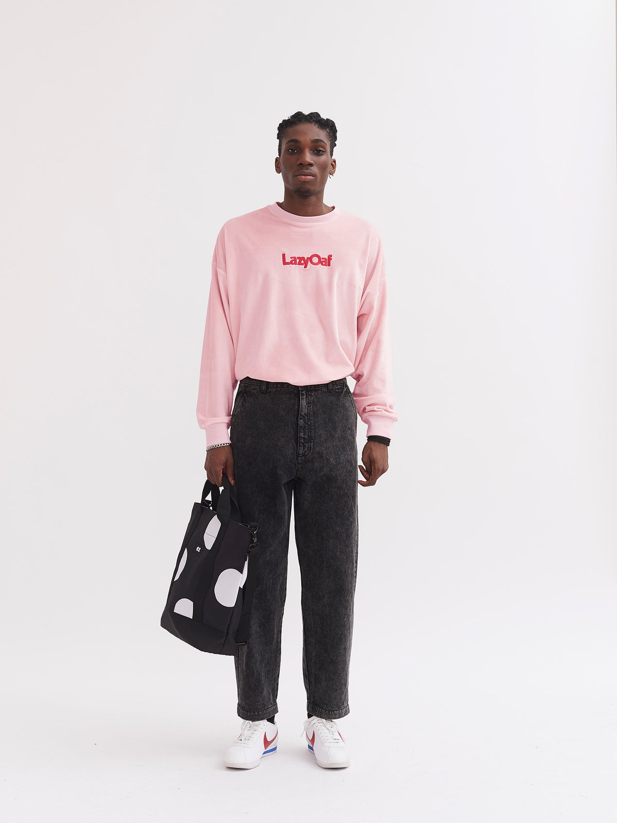 Lazy Oaf Red Letter Velour Top