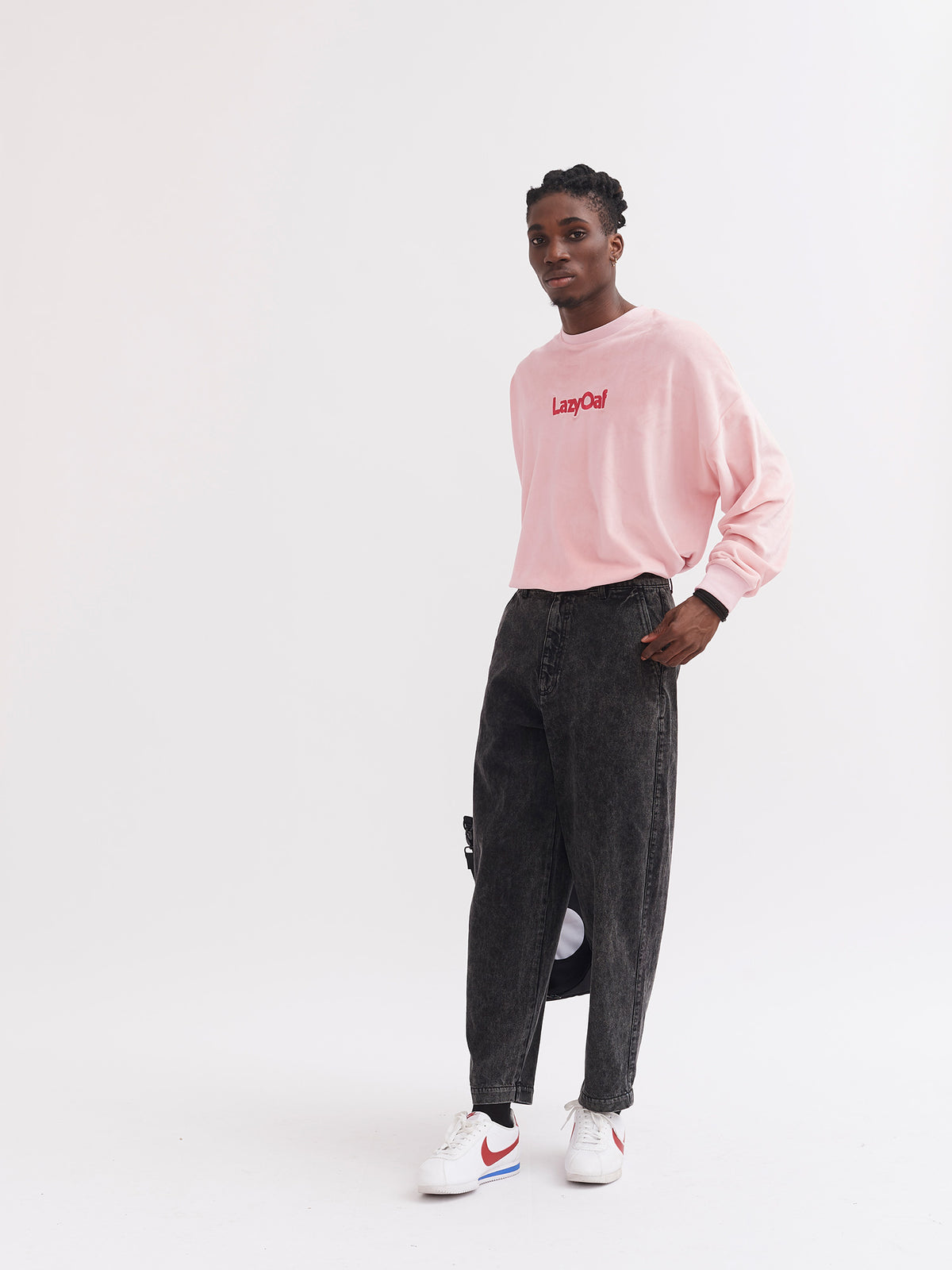 Lazy Oaf Red Letter Velour Top