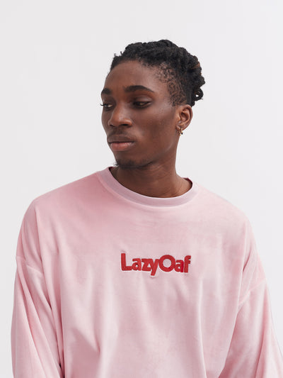 Lazy Oaf Red Letter Velour Top