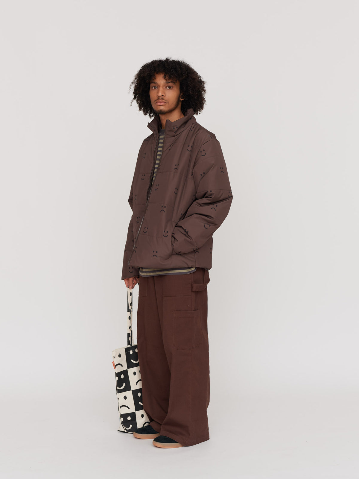 Happy Sad Brown Puffer Jacket
