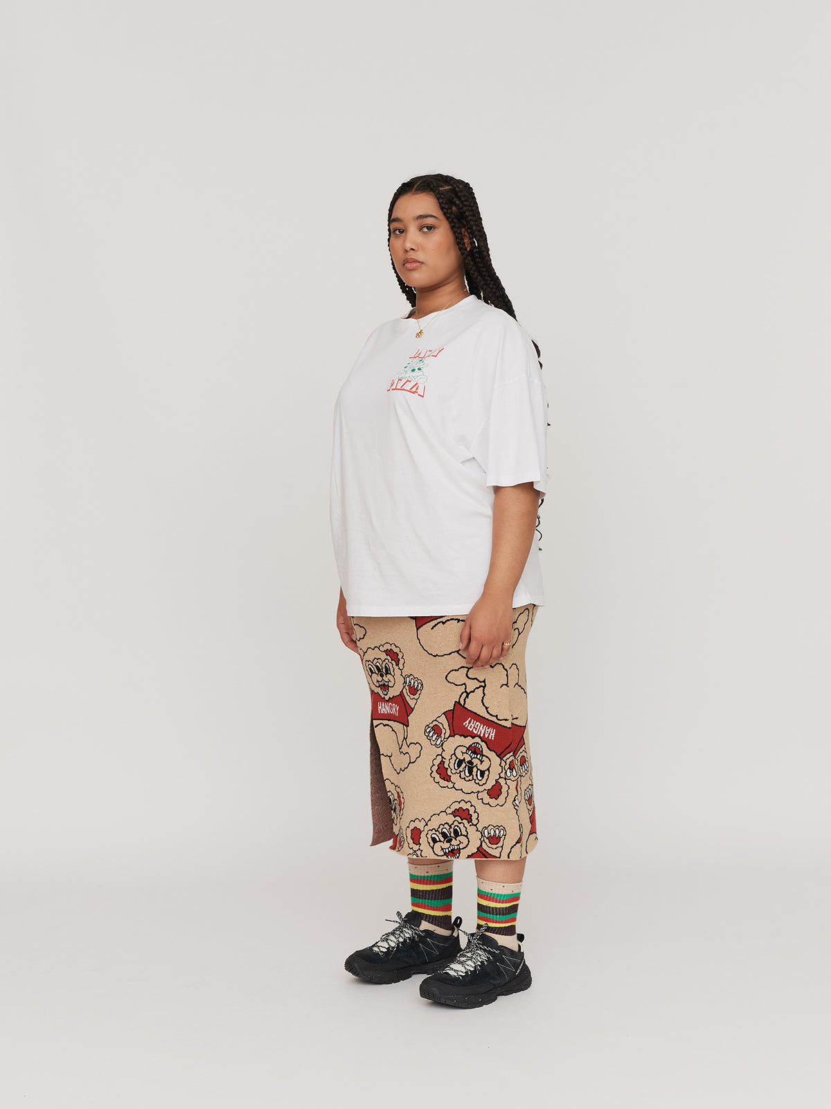 Hangry Bear Knitted Skirt