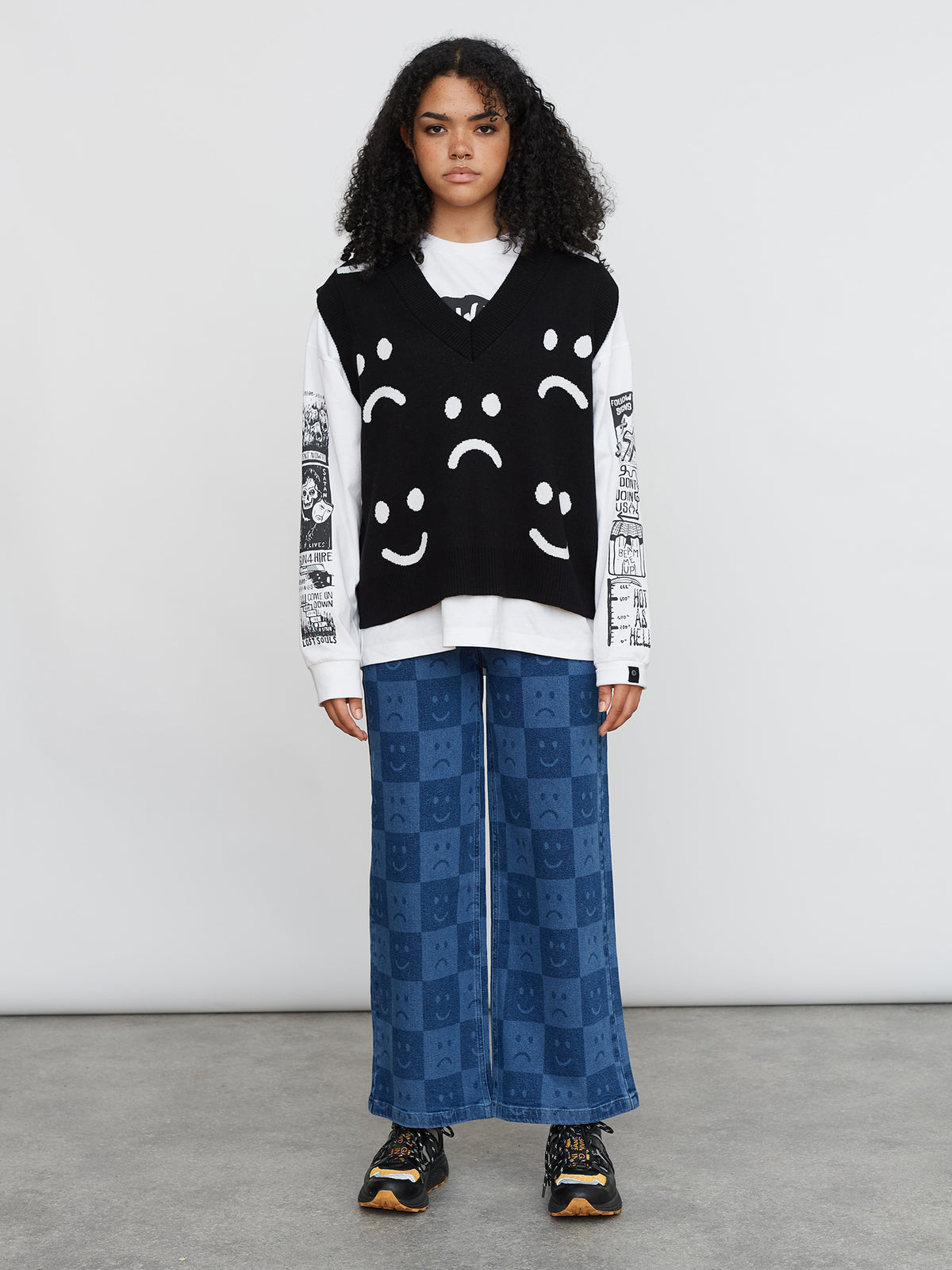 Happy Sad Knitted Vest