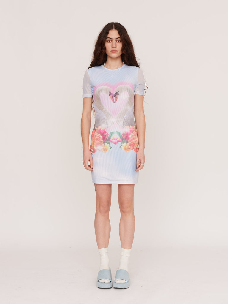 Lovebird Mini Dress in Red main image 1
