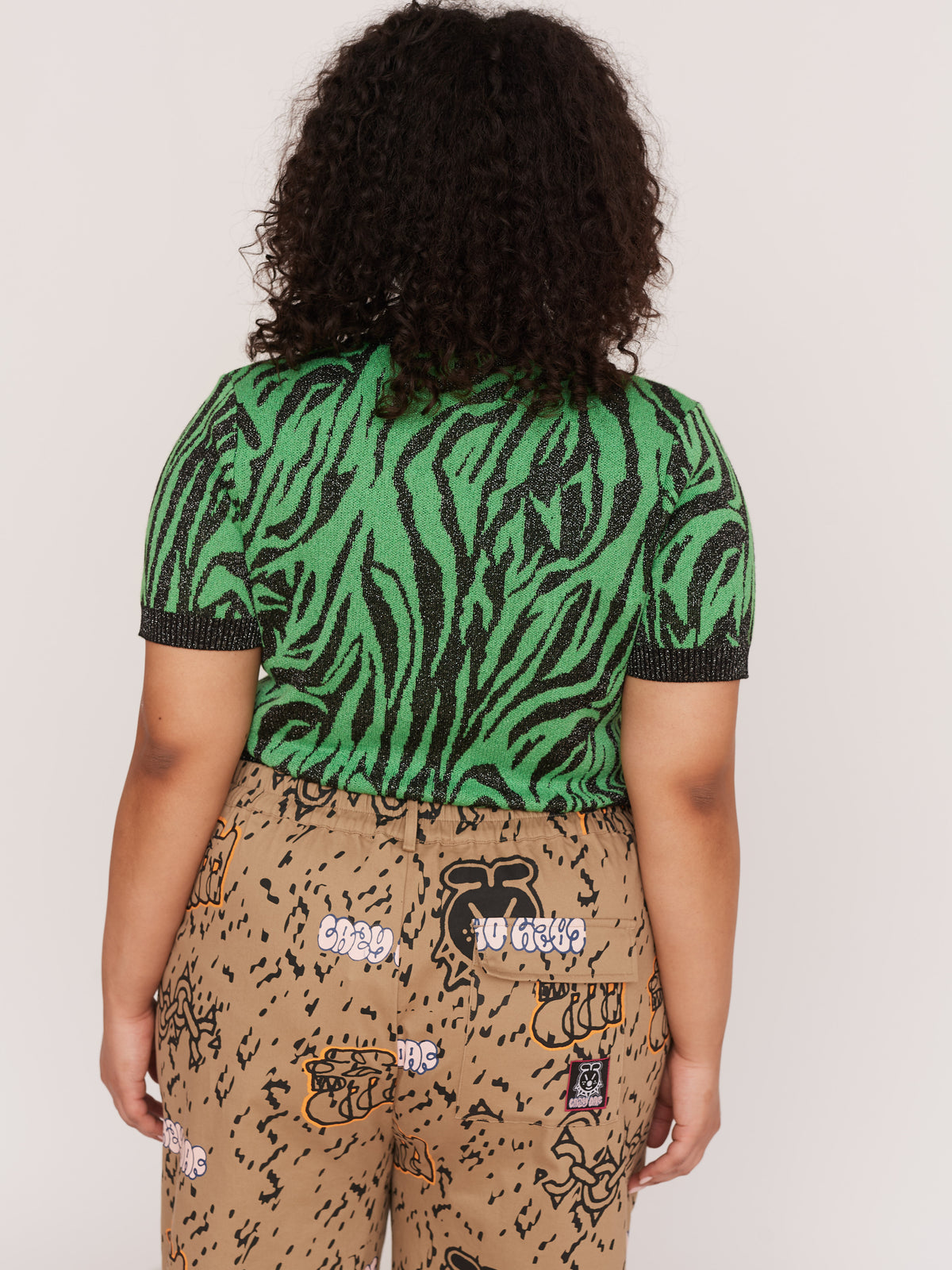 Lazy Tiger Knitted Polo Top