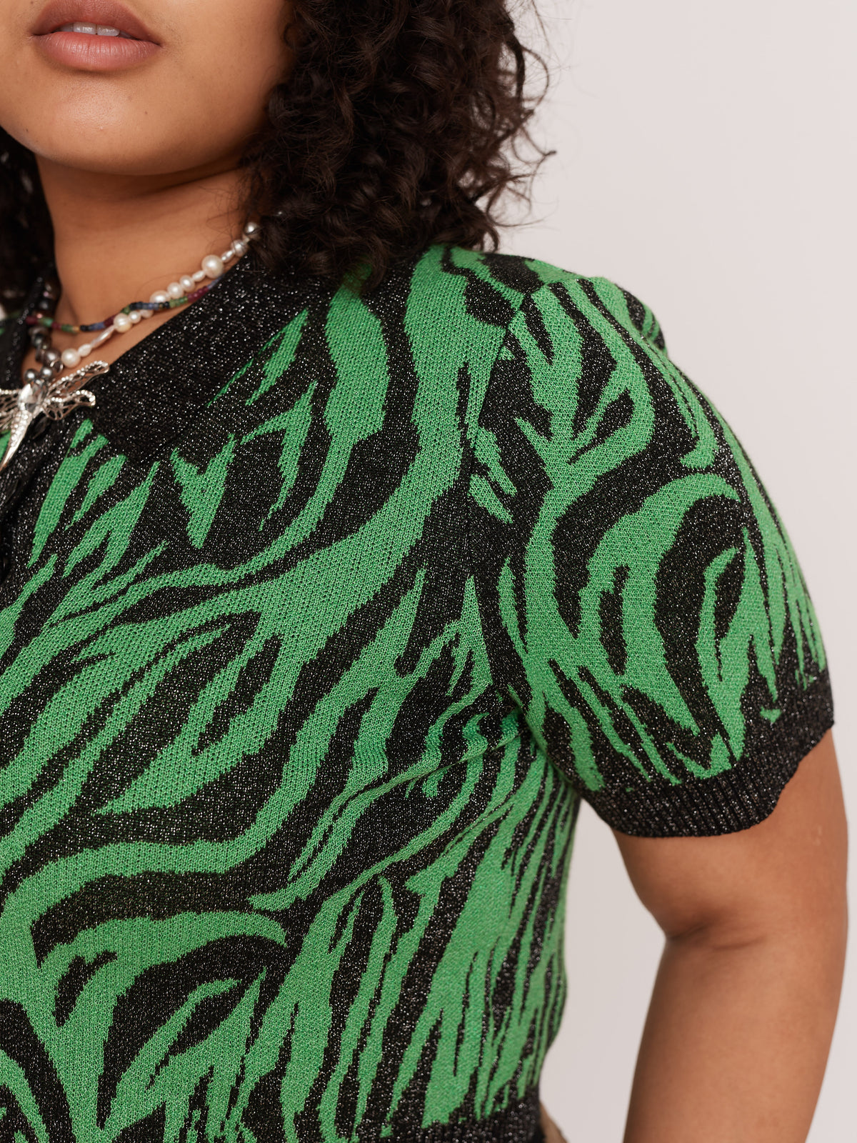 Lazy Tiger Knitted Polo Top