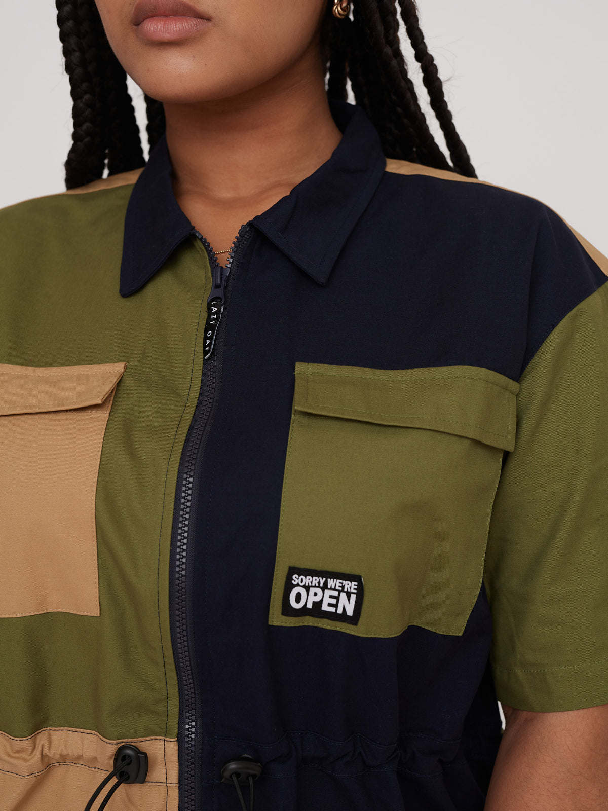 Colour Block Utility Dress