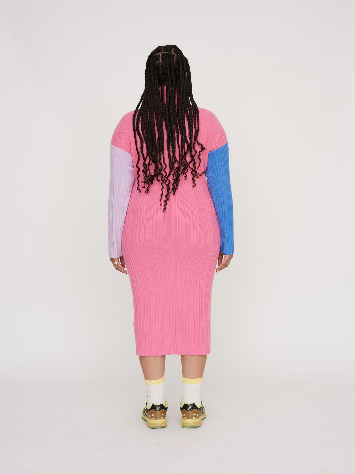 Colour Block Knit Tube Dress