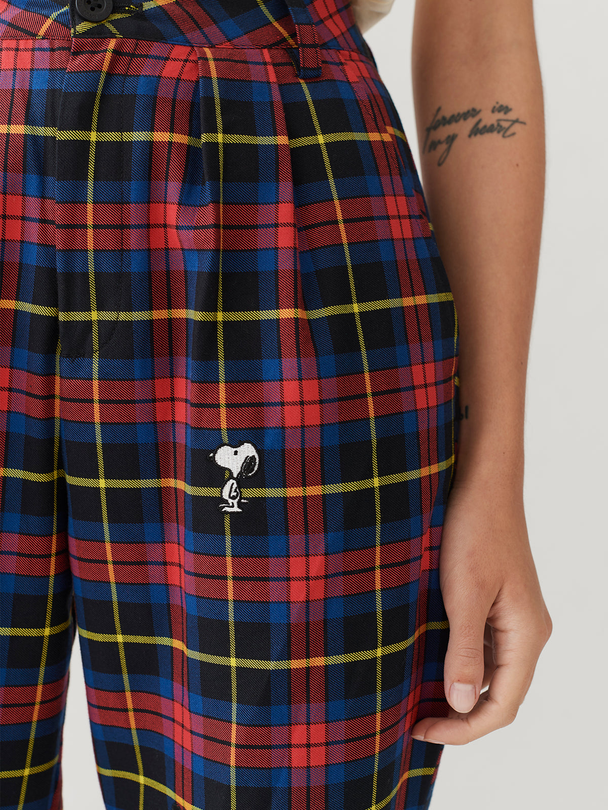 Lazy Oaf x Peanuts Character Repeat Check Pants