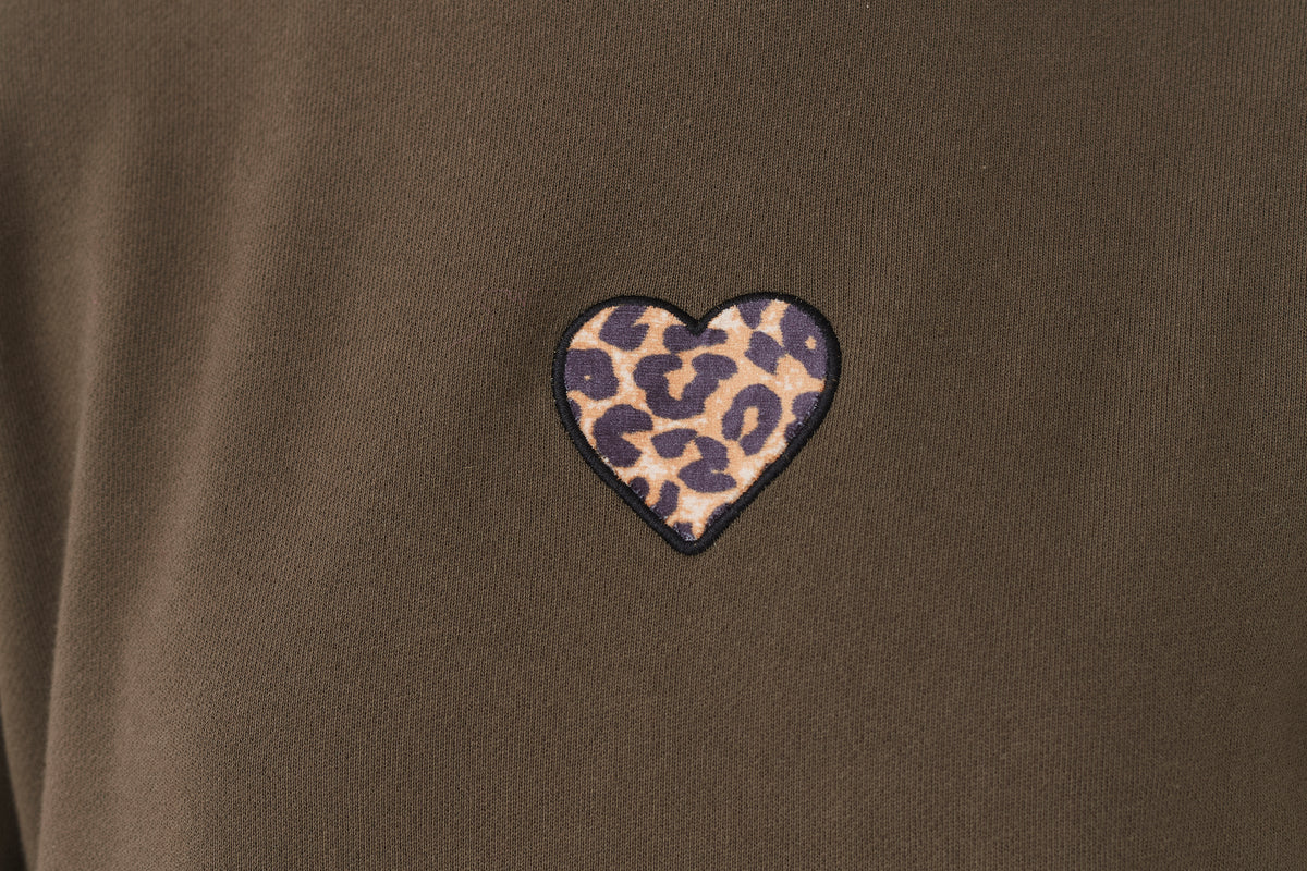 Lazy Oaf Leopard Heart Sweater Dress