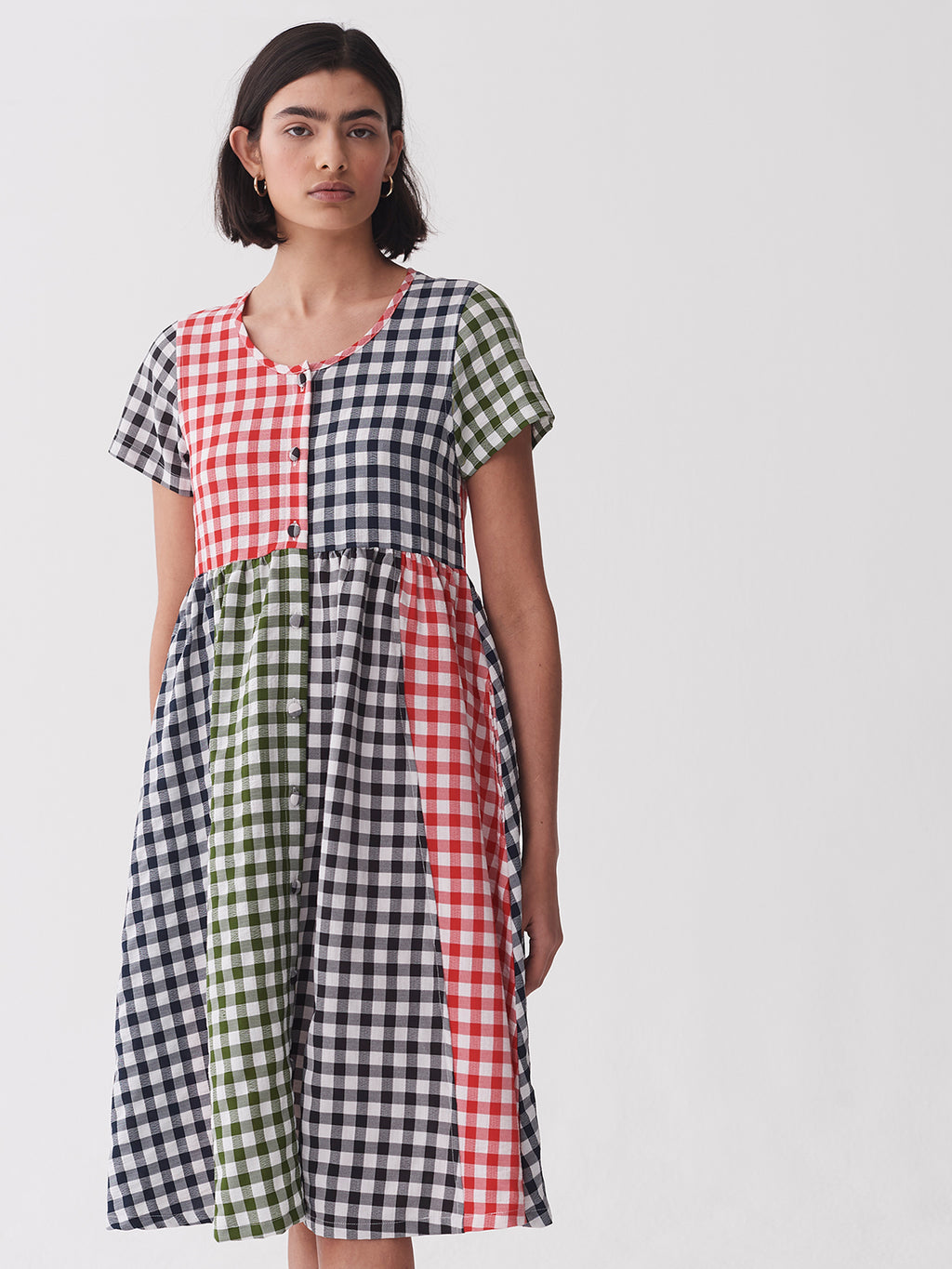 Lazy Oaf Mixed Gingham Check Dress