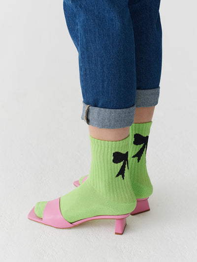 Lazy Oaf Neon Bow Socks