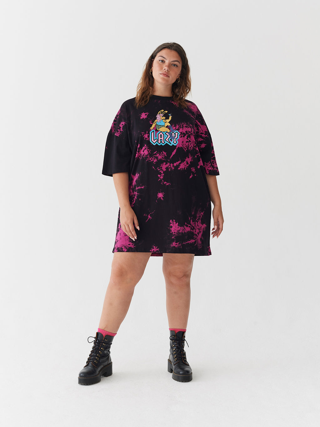 lazy oaf t shirt dress Pleated Check Shirt Dress Lazy Oaf