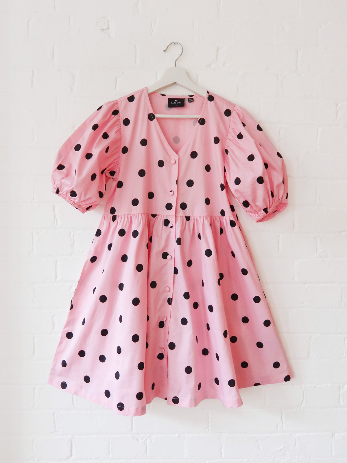 Lazy Oaf Polka Dot Puff Sleeve Dress