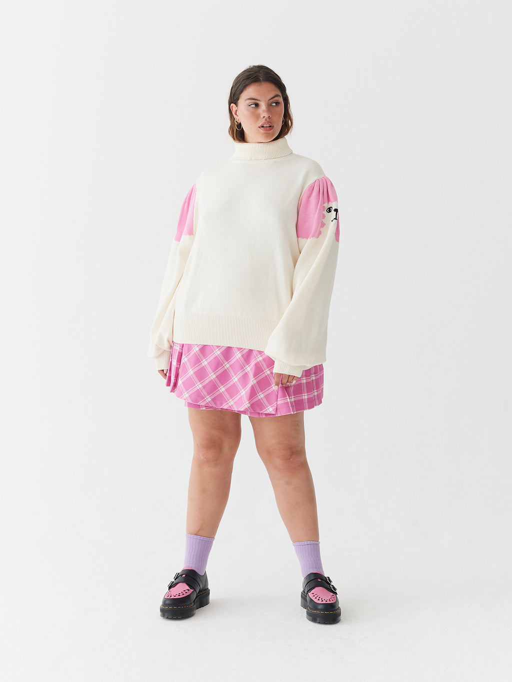 Lazy Oaf Poodle Puff Sleeve Knitted Jumper