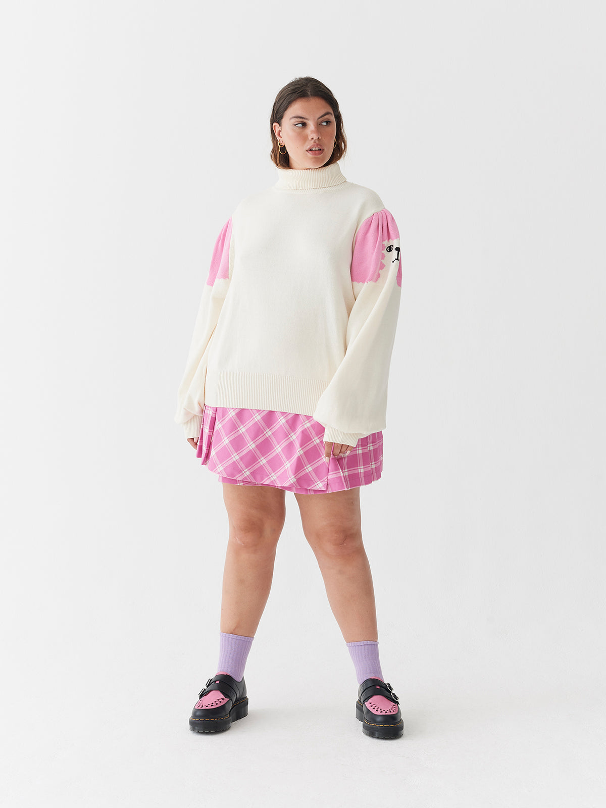 Lazy Oaf Poodle Puff Sleeve Knitted Jumper