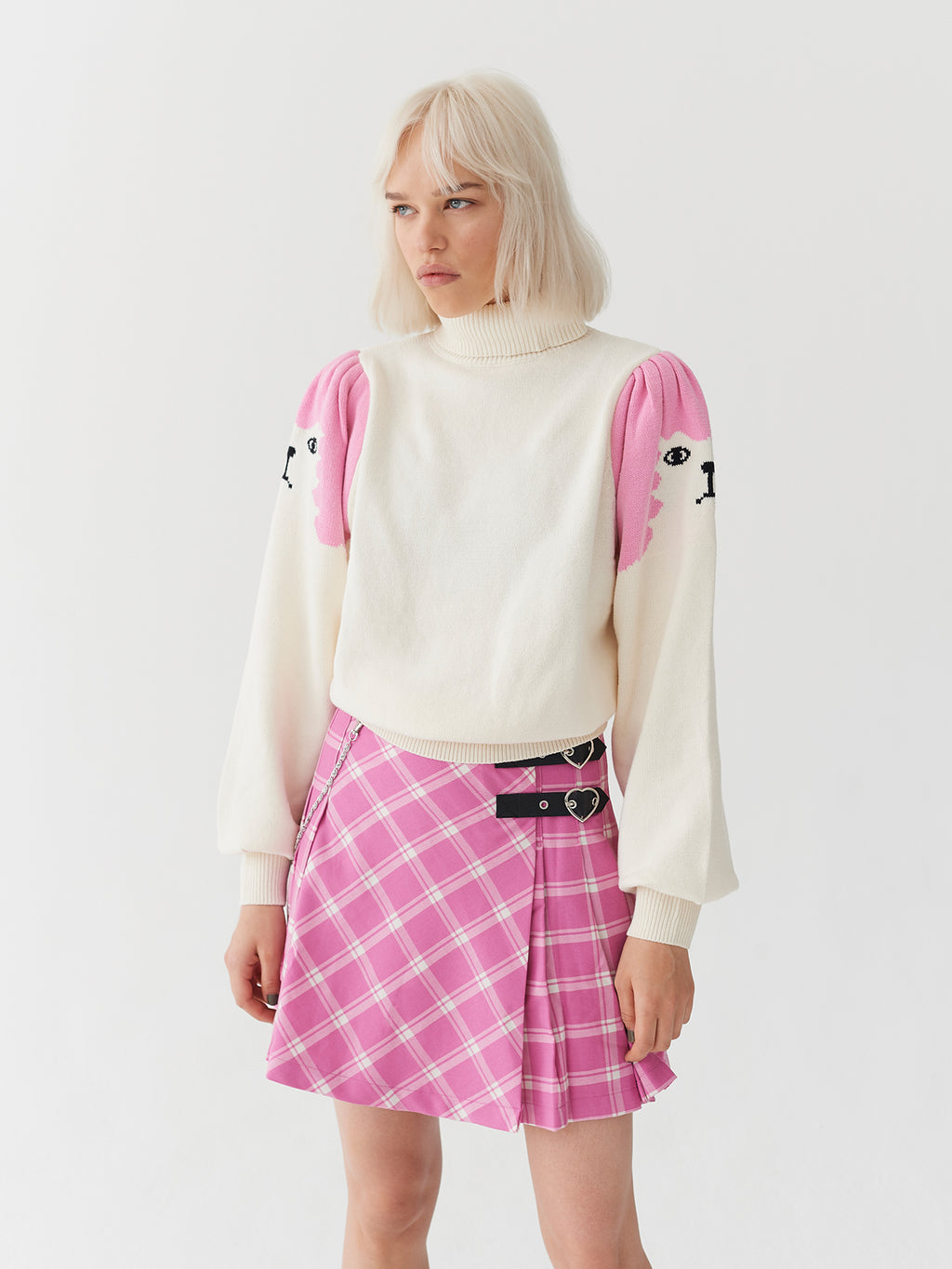 Lazy Oaf Poodle Puff Sleeve Knitted Jumper