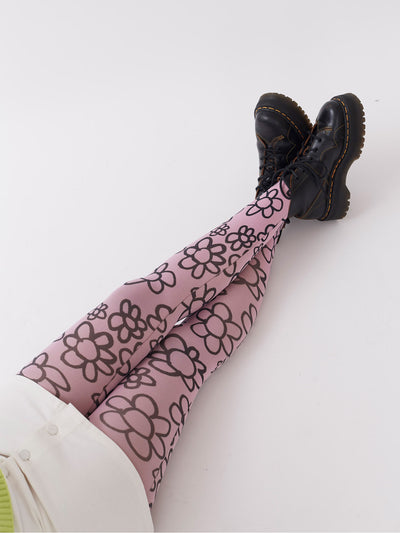 Lazy Oaf Scribble Daisy Tights