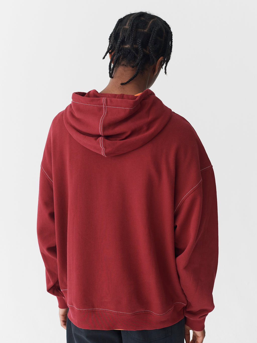 Lazy Oaf Stitched Up Maroon Hoodie