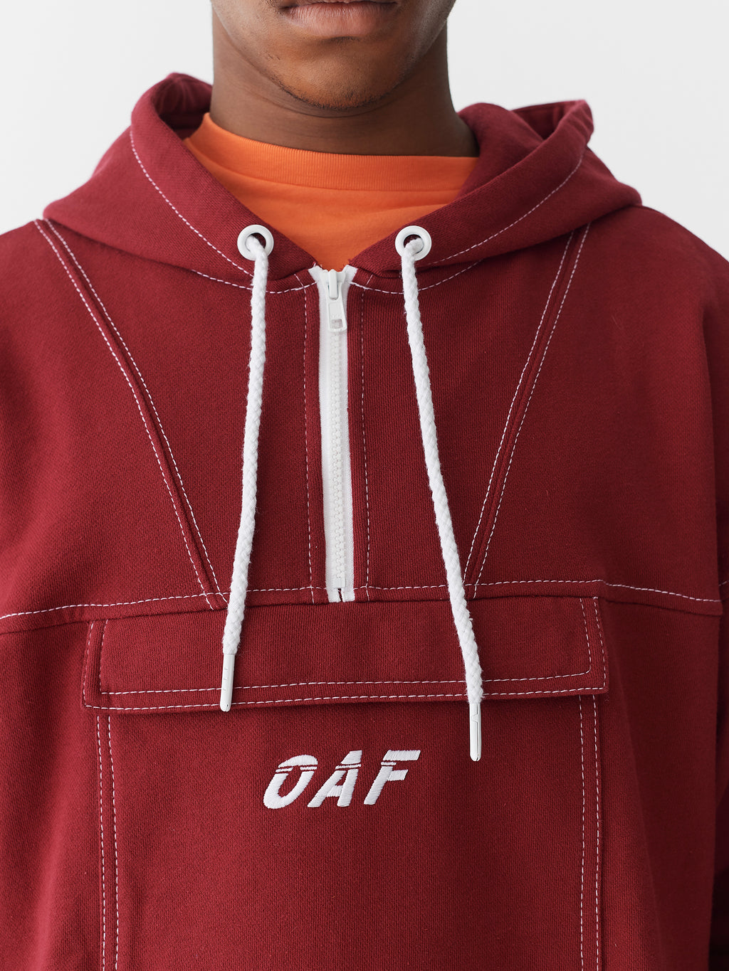 Lazy Oaf Stitched Up Maroon Hoodie