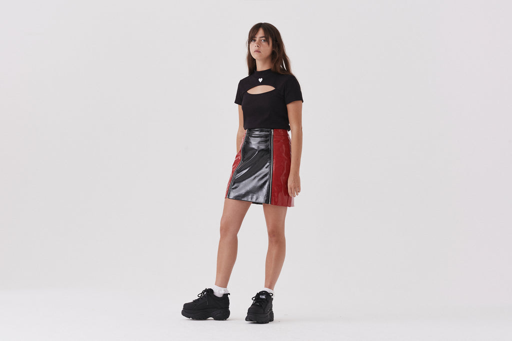 Lazy Oaf Zip Panel Skirt